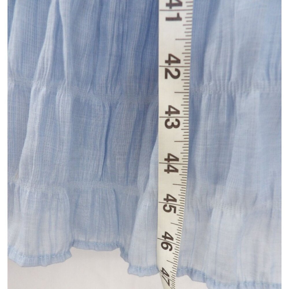 On and Off the Shoulder Kendal Maxi Dress with Ruffled Tiers in Blue | Large - Picture 4 of 13
